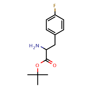 Chemical structure of 4-Fluoro-DL-phenylalanine tert-butyl ester , CAS 191928-07-1, AChemBlock P40170
