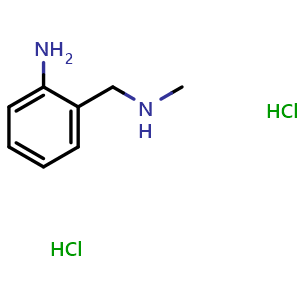 Chemical structure of 2-Amino-N-methyl-benzylamine dihydrochloride , CAS 1904-69-4, AChemBlock P40191