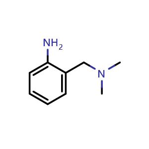 Chemical structure of 2-(Dimethylaminomethyl)aniline , CAS 1904-62-7, AChemBlock P40192
