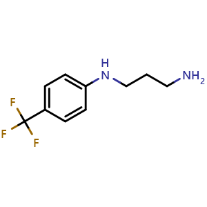 Chemical structure of N1-[4-(Trifluoromethyl)phenyl]-1,3-propanediamine , CAS 190127-70-9, AChemBlock P40195