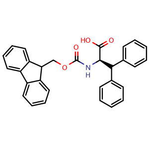Chemical structure of Fmoc-3,3-Diphenyl-D-alanine , CAS 189937-46-0, AChemBlock P40205