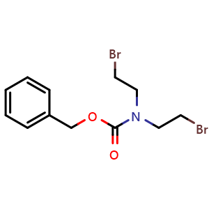 Chemical structure of 2-Bromo-N-(2-bromoethyl)-N-Cbz-ethanamine , CAS 189323-09-9, AChemBlock P40213