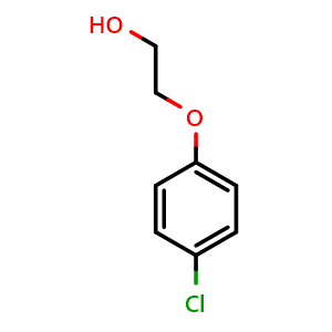 Chemical structure of 2-(4-Chlorophenoxy)ethanol , CAS 1892-43-9, AChemBlock P40217