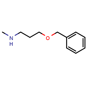Chemical structure of 3-(Benzyloxy)-N-methylpropan-1-amine , CAS 188878-41-3, AChemBlock P40223