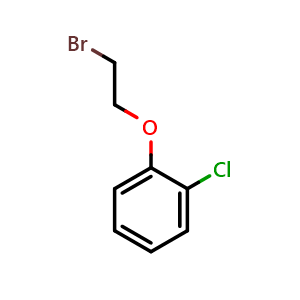 Chemical structure of 1-(2-Bromoethoxy)-2-chlorobenzene , CAS 18800-26-5, AChemBlock P40241