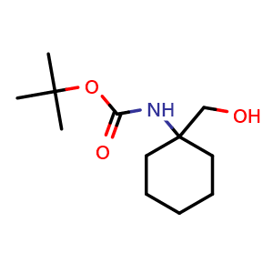 Chemical structure of 1-Boc-amino-cyclohexylmethanol , CAS 187610-67-9, AChemBlock P40248