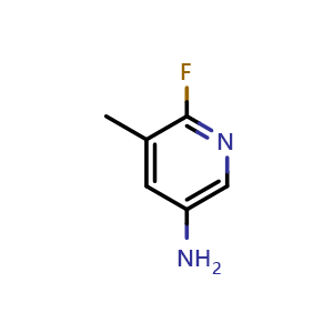 Chemical structure of 5-Amino-2-fluoro-3-picoline , CAS 186593-48-6, AChemBlock P40260