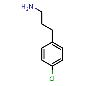 Chemical structure of 4-Chloro-benzenepropanamine , CAS 18655-50-0, AChemBlock P40263