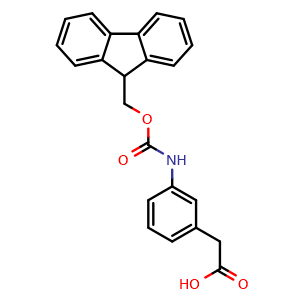 Chemical structure of 3-(Fmoc-amino)benzeneacetic acid , CAS 186320-08-1, AChemBlock P40277
