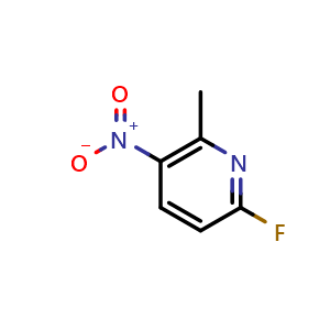 Chemical structure of 2-Fluoro-5-nitro-6-picoline , CAS 18605-16-8, AChemBlock P40279