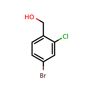 Chemical structure of 4-Bromo-2-chloro-benzenemethanol , CAS 185315-48-4, AChemBlock P40293