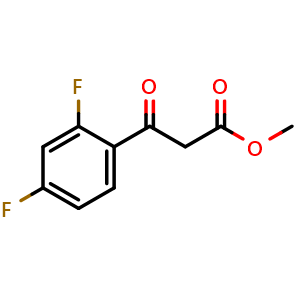 Chemical structure of Methyl 2,4-difluorobenzoylacetate , CAS 185302-85-6, AChemBlock P40294