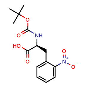 Chemical structure of Boc-2-Nitro-L-phenylalanine , CAS 185146-84-3, AChemBlock P40298
