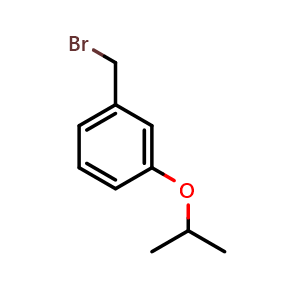 Chemical structure of 1-(Bromomethyl)-3-isopropoxybenzene , CAS 184970-27-2, AChemBlock P40307