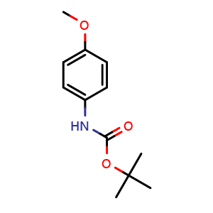 Chemical structure of N-Boc-4-methoxyaniline , CAS 18437-68-8, AChemBlock P40314
