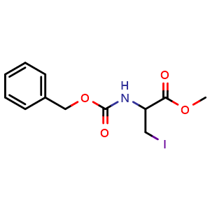 Chemical structure of 3-Iodo-N-Cbz-DL-alanine methyl ester , CAS 1822420-54-1, AChemBlock P40349