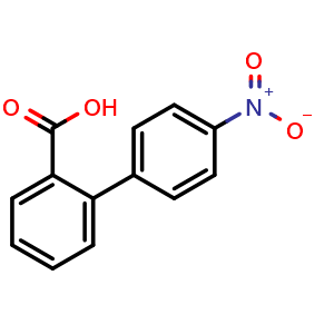 Chemical structure of 4'-Nitrobiphenyl-2-carboxylic acid , CAS 18211-41-1, AChemBlock P40359