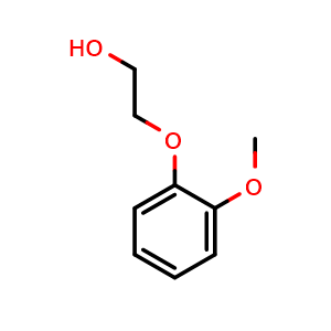 Chemical structure of 2-(2-Methoxyphenoxy)ethanol , CAS 18181-71-0, AChemBlock P40365