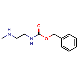 Chemical structure of N-Cbz-2-(methylamino)ethanamine , CAS 180976-11-8, AChemBlock P40377