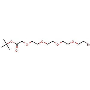 Chemical structure of Br-PEG4-CH2COOtBu , CAS 1807505-29-8, AChemBlock P40385