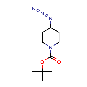 Chemical structure of tert-Butyl 4-azidopiperidine-1-carboxylate , CAS 180695-80-1, AChemBlock P40386