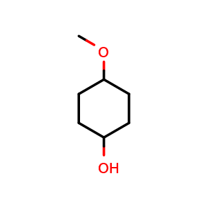 Chemical structure of 4-Methoxycyclohexanol , CAS 18068-06-9, AChemBlock P40387