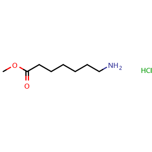 Chemical structure of Methyl 7-aminoheptanoate hydrochloride , CAS 17994-94-4, AChemBlock P40404