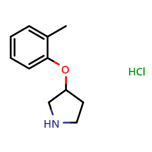 Chemical structure of 3-(2-Methylphenoxy)pyrrolidine hydrochloride , CAS 1794756-53-8, AChemBlock P40416