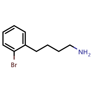 Chemical structure of 2-Bromo-benzenebutanamine , CAS 178809-33-1, AChemBlock P40430