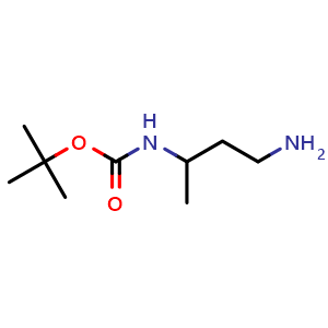 Chemical structure of 3-Boc-amino-1-butylamine , CAS 177489-90-6, AChemBlock P40465