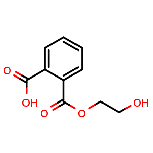 Chemical structure of 2-[(2-Hydroxyethoxy)carbonyl]benzoic acid , CAS 17689-42-8, AChemBlock P40478