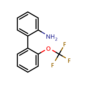 Chemical structure of 2'-(Trifluoromethoxy)-biphenyl-2-amine , CAS 175676-54-7, AChemBlock P40495