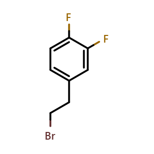 Chemical structure of 3,4-Difluorophenethyl bromide , CAS 175018-77-6, AChemBlock P40504
