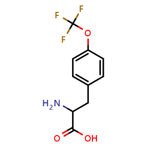 Chemical structure of 4-(Trifluoromethoxy)-DL-phenylalanine , CAS 174732-57-1, AChemBlock P40511