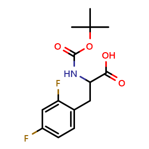 Chemical structure of Boc-2,4-difluoro-DL-phenylalanine , CAS 174691-78-2, AChemBlock P40512