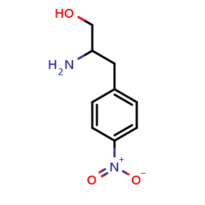 Chemical structure of b-Amino-4-nitrobenzenepropanol , CAS 174302-89-7, AChemBlock P40520