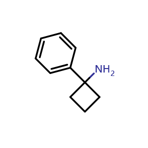 Chemical structure of 1-Phenylcyclobutanamine , CAS 17380-77-7, AChemBlock P40536