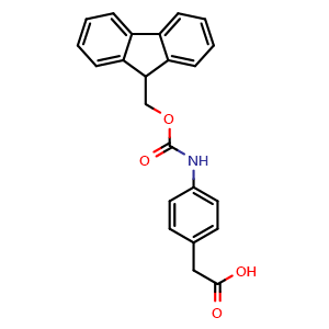 Chemical structure of N-Fmoc-4-aminobenzeneacetic acid , CAS 173690-53-4, AChemBlock P40540