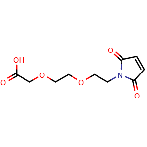 Chemical structure of Mal-PEG2-CH2COOH , CAS 173323-23-4, AChemBlock P40551