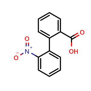 Chemical structure of 2'-Nitro-2-biphenylcarboxylic acid , CAS 17294-89-2, AChemBlock P40557