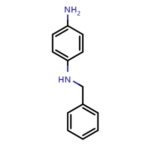 Chemical structure of 4-(N-Benzylamino)aniline , CAS 17272-83-2, AChemBlock P40563