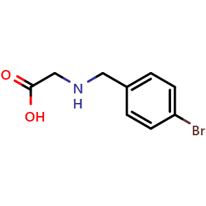 Chemical structure of N-(4-Bromobenzyl)glycine , CAS 1727-09-9, AChemBlock P40564