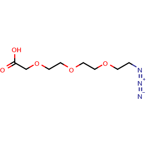 Chemical structure of N3-PEG3-CH2COOH , CAS 172531-37-2, AChemBlock P40569