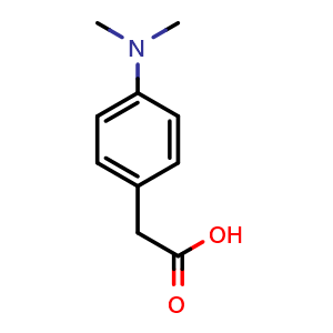 Chemical structure of 4-(Dimethylamino)-benzeneacetic acid , CAS 17078-28-3, AChemBlock P40604