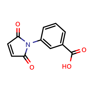 Chemical structure of 3-(2,5-Dioxo-pyrrol-1-yl)benzoic acid , CAS 17057-07-7, AChemBlock P40615