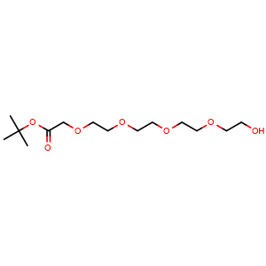 Chemical structure of HO-PEG4-CH2COOtBu , CAS 169751-72-8, AChemBlock P40639