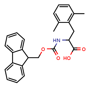 Chemical structure of N-Fmoc-2,6-dimethyl-DL-phenylalanine , CAS 1697380-24-7, AChemBlock P40641