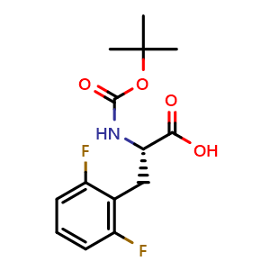 Chemical structure of N-Boc-2,6-Difluoro-L-phenylalanine , CAS 167993-07-9, AChemBlock P40671