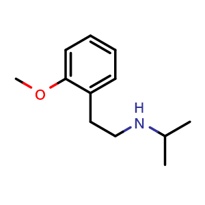 Chemical structure of N-Isopropyl-2-methoxyphenethylamine , CAS 167546-89-6, AChemBlock P40685