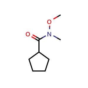Chemical structure of N-Methoxy-N-methyl-cyclopentanecarboxamide , CAS 167303-65-3, AChemBlock P40693
